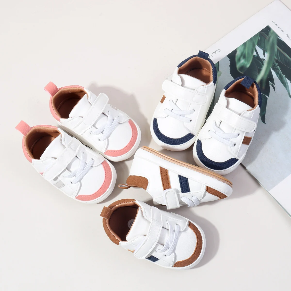 Spring And Autumn Baby Toddler Shoes Soft Breathable Microfiber Leather Infant Sneakers 0-18M Flat Walker Shoes
