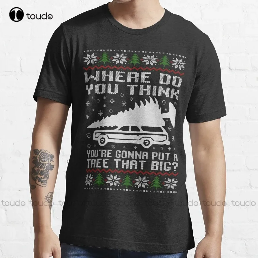 Dov'è pensi che dovresti mettere un albero che grande? Bend Over And I'll Show You Brutto maglione natalizio T-shirt Camicie anime Novità