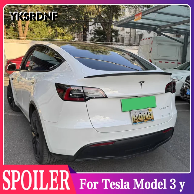Dla Tesla Spoiler Model Y 2024 Akcesoria Spoilery Skrzydła dla Tesla Model 3 Highland 2024 Akcesoria 3/Y 2017-2024 Materiał ABS