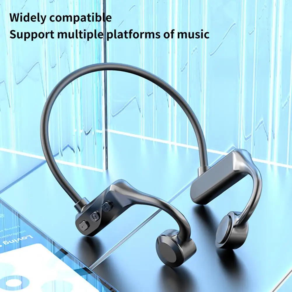 Wireless Earphone High Fidelity Noise Reduction IPX5 Waterproof Bluetooth-compatible5.0 Bone Conduction Sports Earbud for Drivin