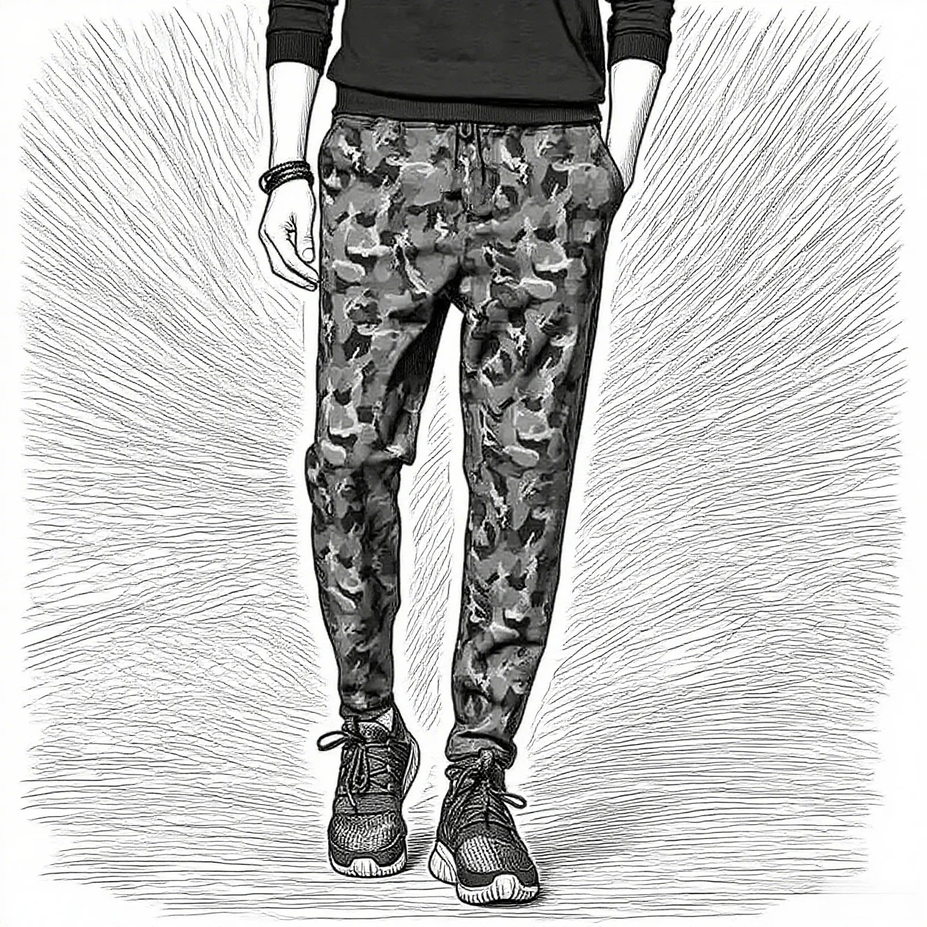 

2025 niche camouflage pants, loose fit, comfortable and free to wear, unrestricted in activities. Large capacity pockets are pra