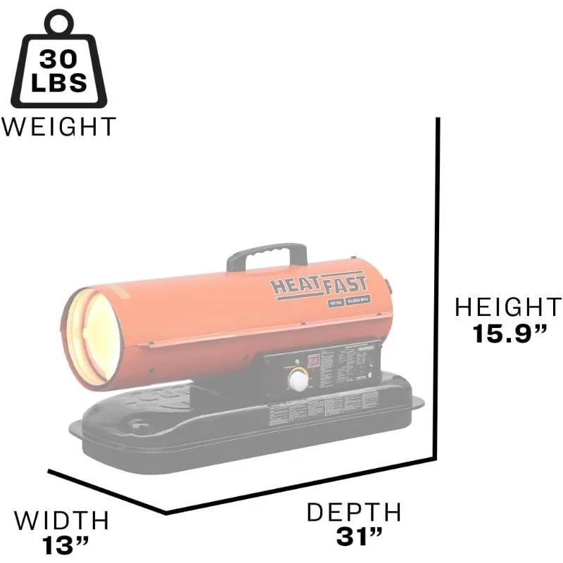 Force Air Heater, 75K, Laranja