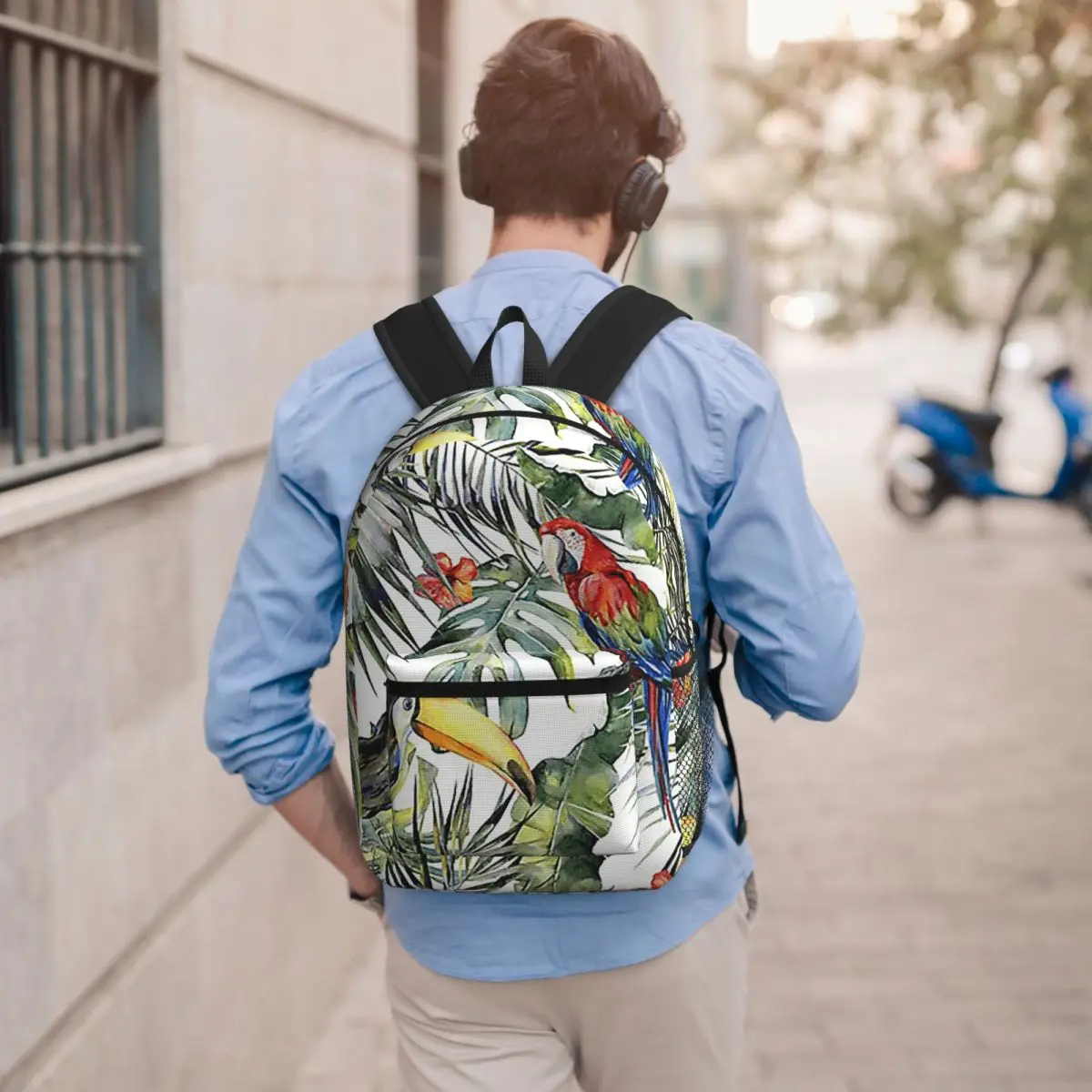 Tropical Jungle Student Backpack School Bag Hiking Travel Daypack for Men Women Bookbag Shoulder Bags