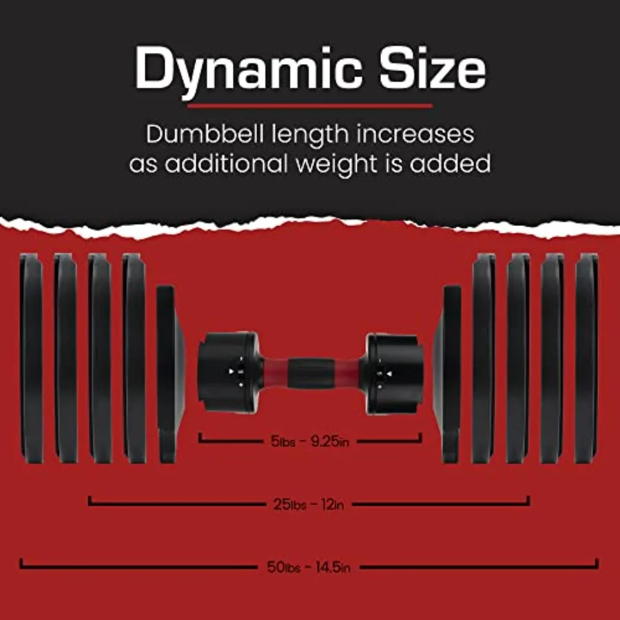 Home gym adjustable dumbbell set, steel construction, black finish, space-saving 552.5 lb per dumbbell