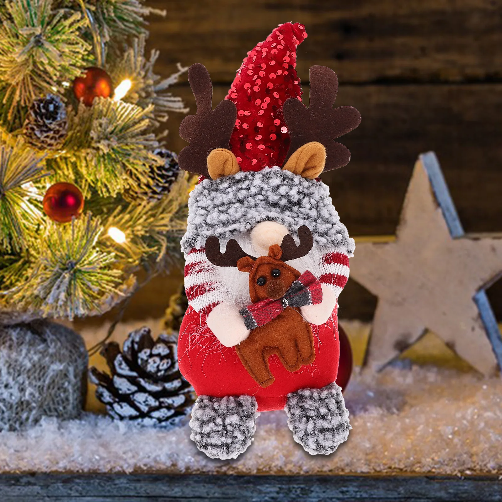 

Faceless Gnome naments Male Christmas Decor Cloth Desktop Gnome Luxury Dwarf Adornments Holiday Tabletop Centerpiece Xmas