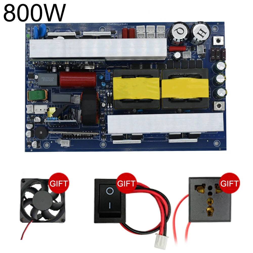 

Pure Sine Wave Inverter Motherboard 50Hz 24V Input to 220V Output 800W Inverter Module Overload/Short-circuit Protection