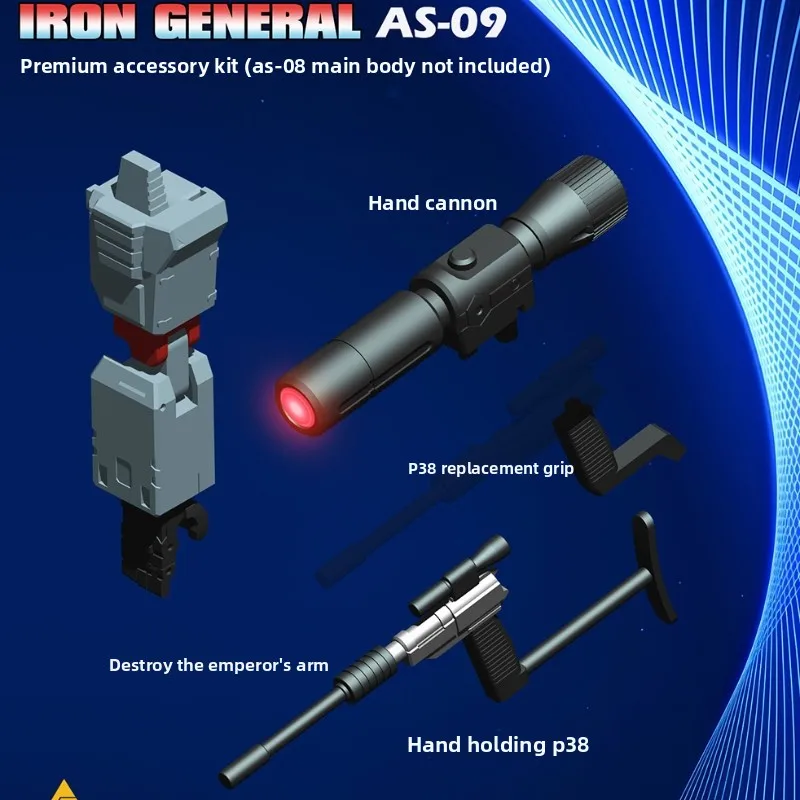 Zestaw akcesoriów do przyczepy Premium Painted od AS TOYS - Kompatybilny z AS-09 Iron General AS-08 Commander Class (Zabawka Transformująca)