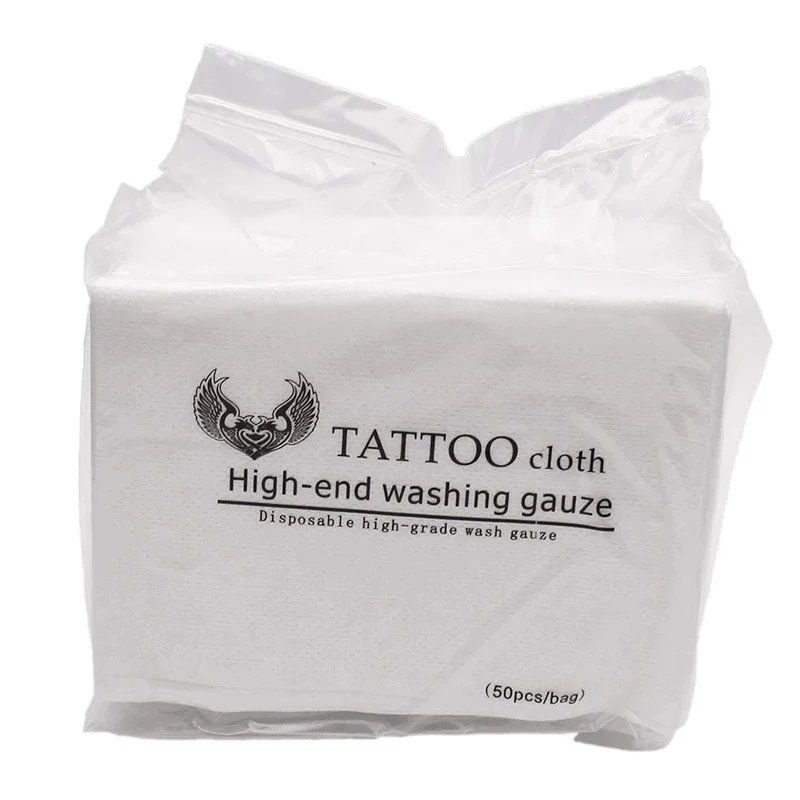 

50pcs/Bag Wipe Paper Towel Tissue Disposable Body Art Permanent Makeup Washing Gauze Tattoo Cleaning Supplies Accessories