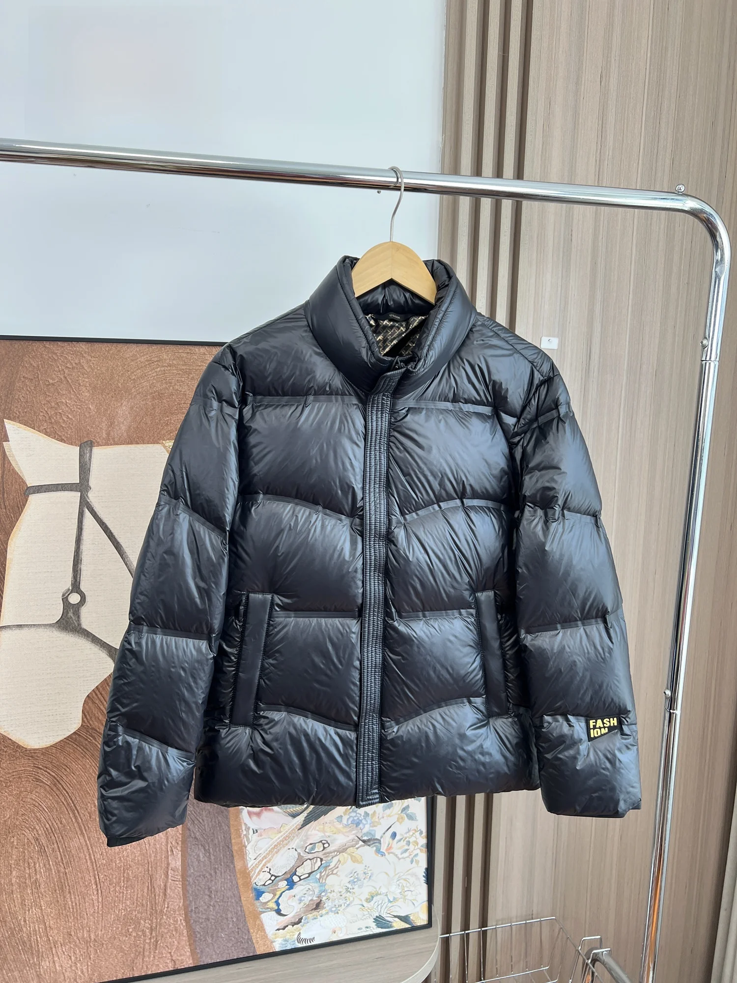 

90% Du down Jaet Men's Winter Thiened Warmth Bread Sle Faionable Urban Youth Long Sve Zipper Closure Pure Color