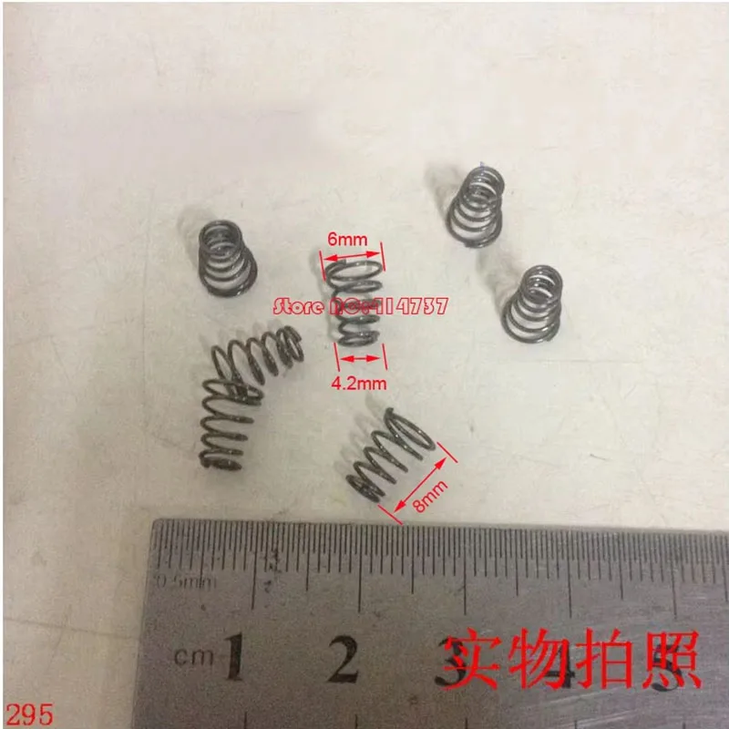 20pcs  0.5*4.2&6*8mm  Steel conical coil spring  0.5mm wire conical sprial compression spring  double conical spring
