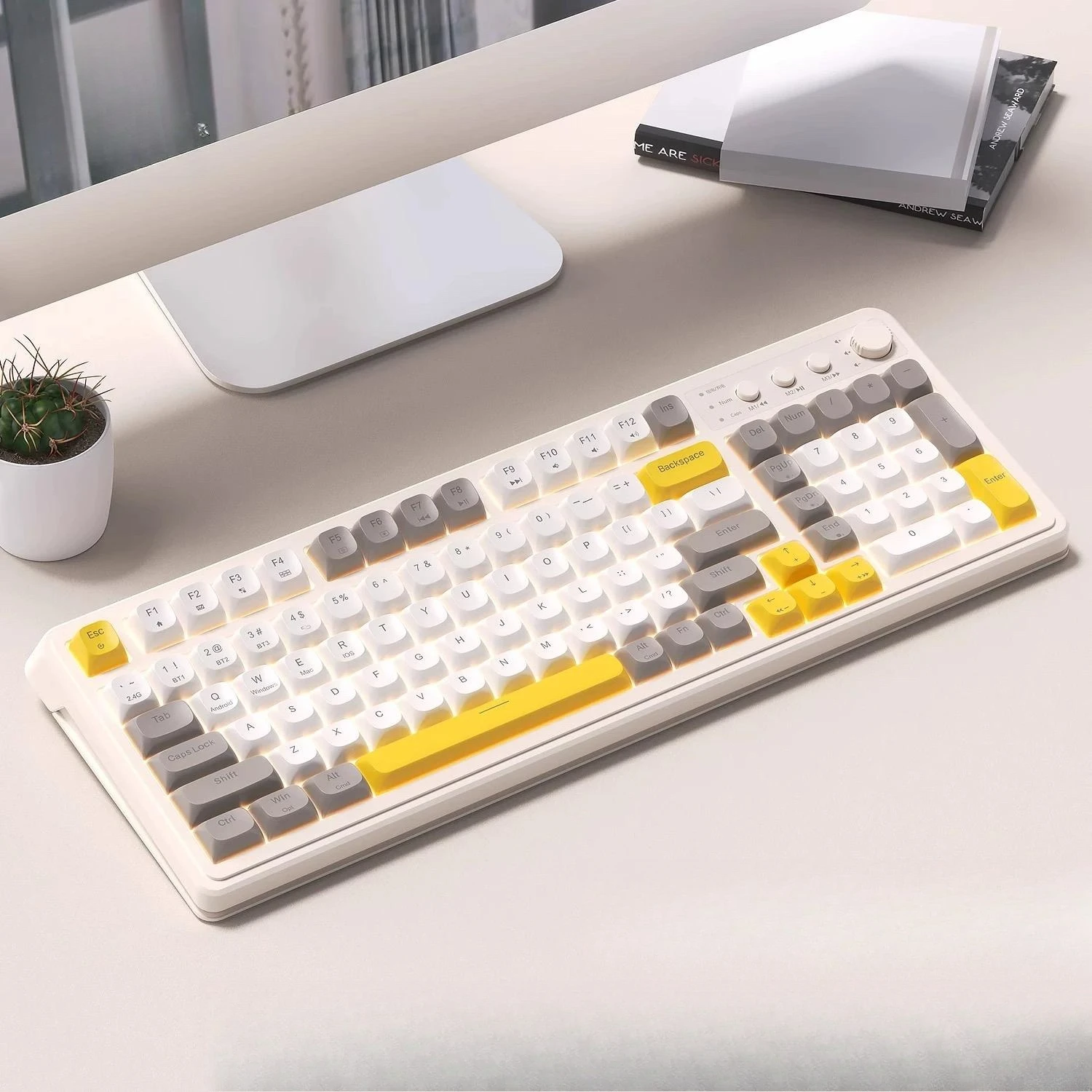 

Механическая игровая клавиатура RGB, 104 клавиши, проводная клавиатура с подсветкой, эргономичная запястье, профессиональные электронные спортивные компьютерные принадлежности