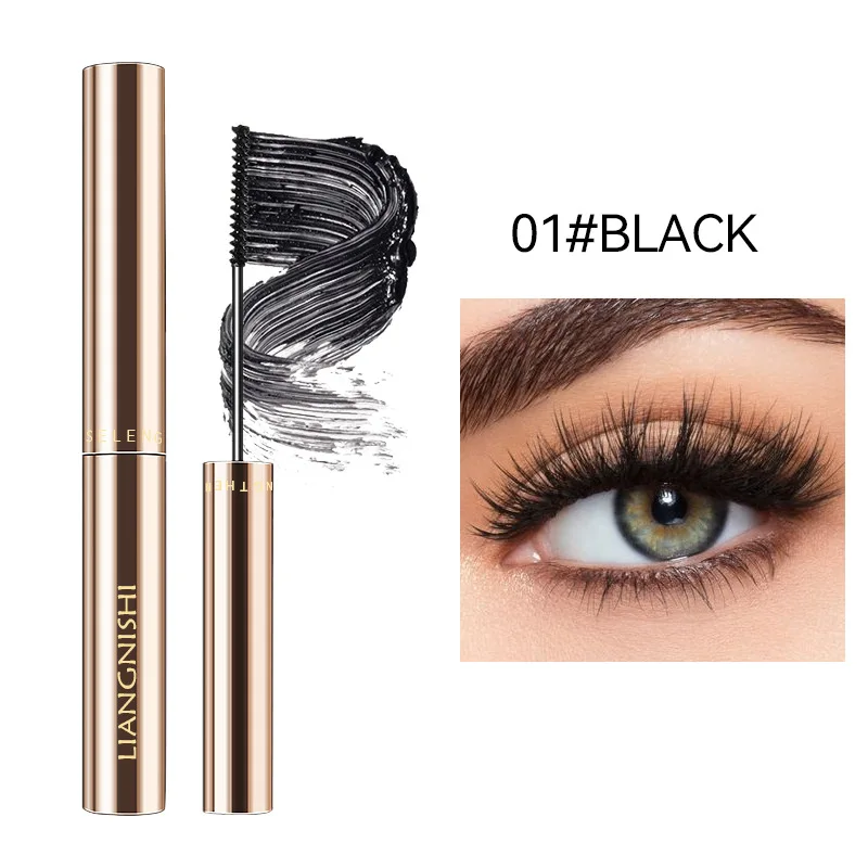 Silk Fiber Matte Mascara Makeup Ultra-Fine Brush Lengthens Eyelashes Small Brush Head Enhance Eyelashes Cosmetics Makeup