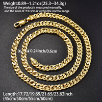 Italian 750 Cuban Chain Necklace For Men And Women Luxurious 18k Gold-Plated Hip-Hop Punk Suitable For Parties New Year Jewelry
