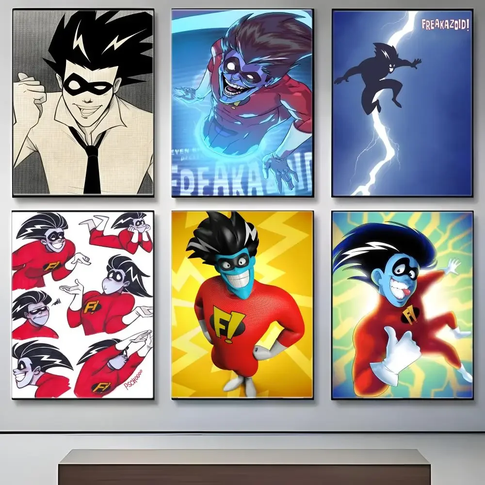 Superhero Comedy F-Freakazoid Poster Crease Free Waterproof Durable All Space Wall Decor