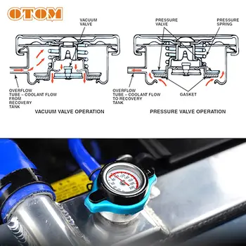 OTOM Motorcykeltillbehör Termostat Kylarlock Med Temperaturdisplay Tanklock Vattentemperaturmätare 1.1 Bar För ATV UTV Motorcykel 6 best sales Bone ktm - №3