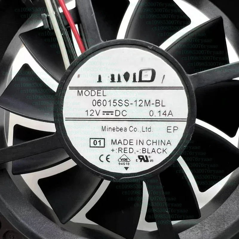 ل NMB 06015SS-12M-BL 01 تيار مستمر 12 فولت 0.14A 60x60x15 مللي متر 3-سلك مروحة تبريد الخادم #3