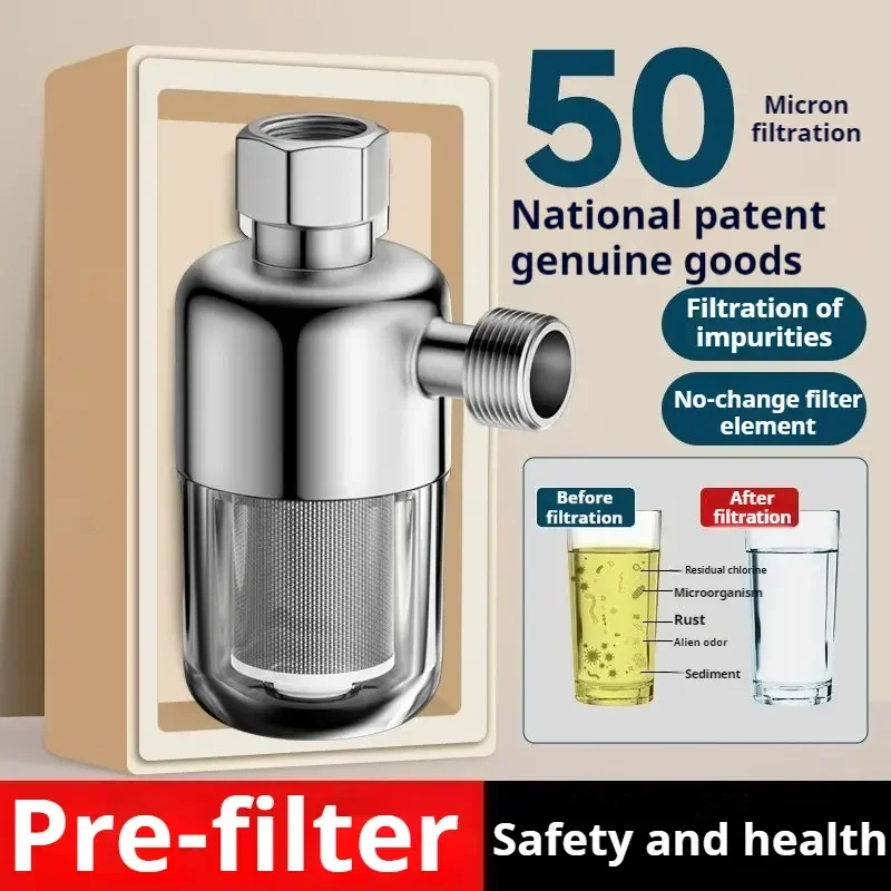 

316 Stainless Steel Filter Water Heater Front Filter Household Inlet Tap Water Shower Anti-Scale Purifier Filter Drinking Water