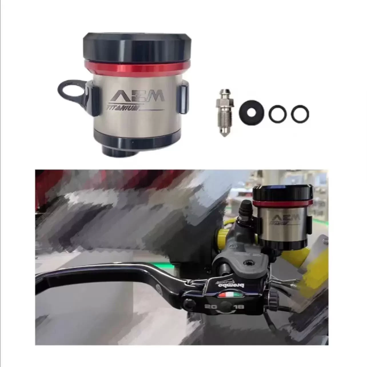 Integrated Oil Cup Titanium Alloy Suitable for   R  C  S  /CC Direct Push Upper Pump Brake AEM Oil Can