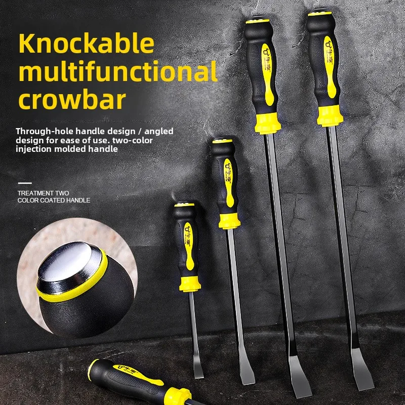 Heavy Duty Multi-Function Long Pry Bar 8/12/18/24 Inch Motorcycle Tire Crowbar Strike Cap Nail Puller Car Repair Hand Tools CV-R