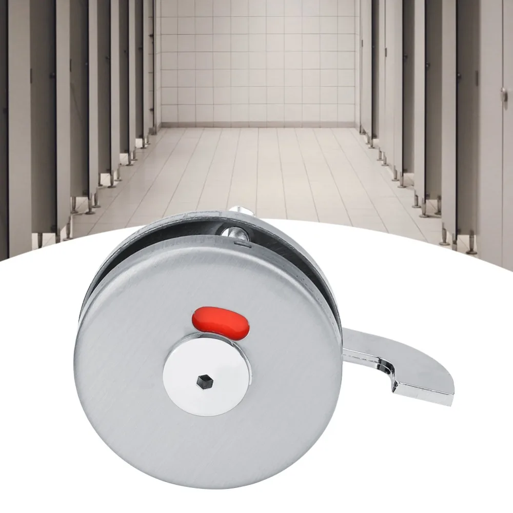 Durable Stainless Steel Latch Lock Keyless Silver Privacy Door Lock Indicating Door Lock Bathroom