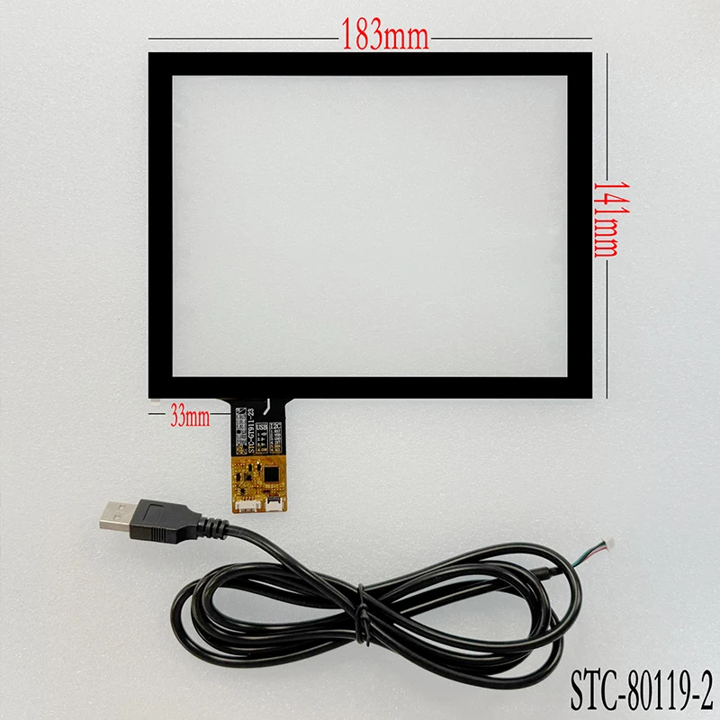 

New 8 Inch Capacitive Touch Screen 183*141 Digitizer Handwriting Exterior Glass Sensor Panel 183*140 Replacement STC-80119-2