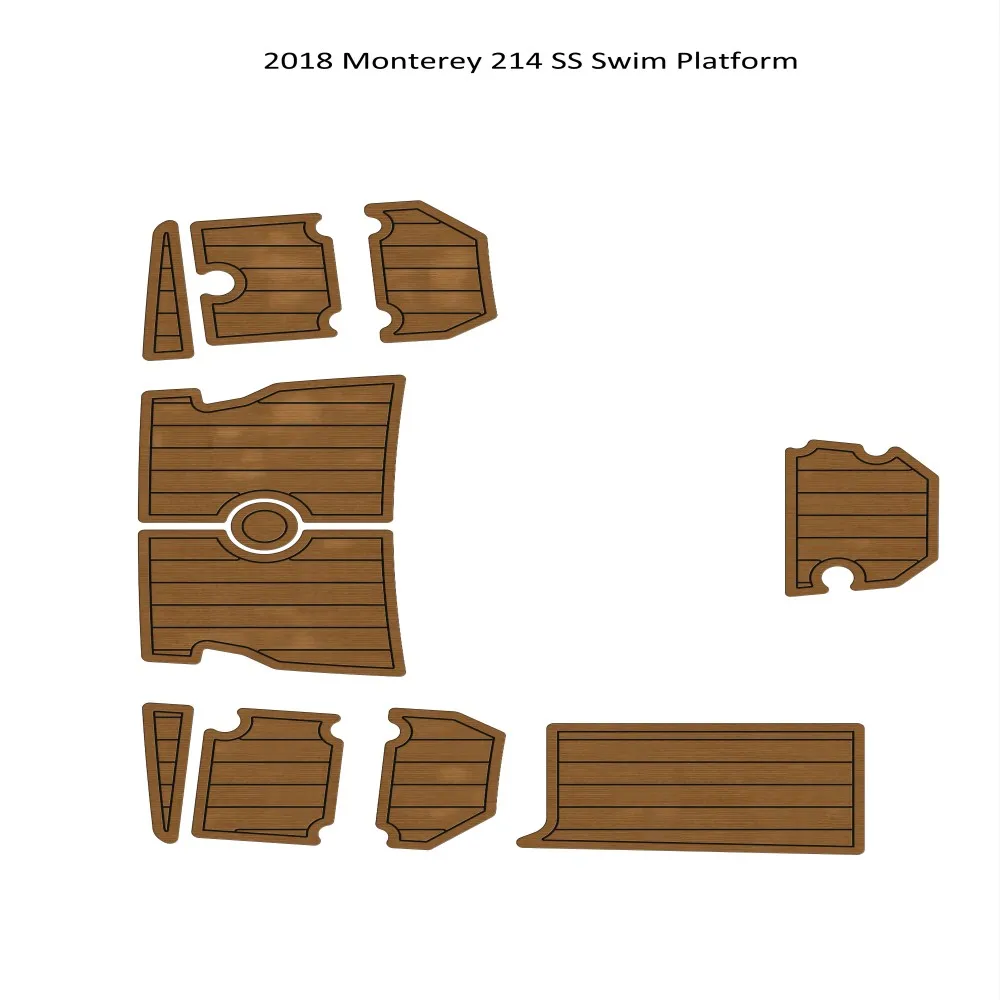 

2018 Monterey 214 SS Swim Platform Step Pad Boat EVA Foam Faux Teak Deck Floor SeaDek MarineMat Gatorstep Style Self Adhesive