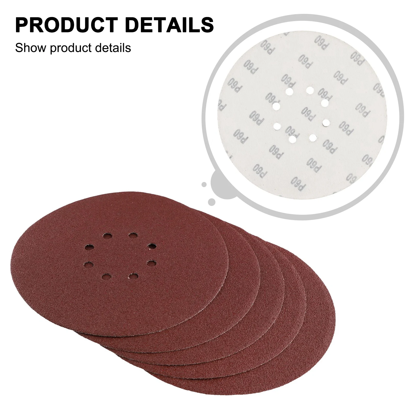 9 pollici 8 fori sabbia rossa 225mm carta vetrata a disco con supporto in velluto autoadesiva floccaggio strumento di lucidatura domestica accessori di ricambio