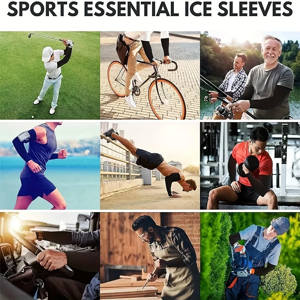 3 Pairs Unisex Sun Protection Arm Sleeves Breathable Cooling Arm Covers For Outdoor Activities Cycling Running Mountaineering image 6
