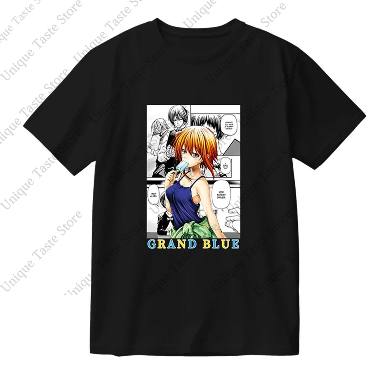‌ Camiseta con estampado de Anime Grand Blue Dreaming, camiseta de manga corta de algodón Unisex, camiseta de Chisa Kotegawa Nanaka, camisetas de verano para hombres y mujeres