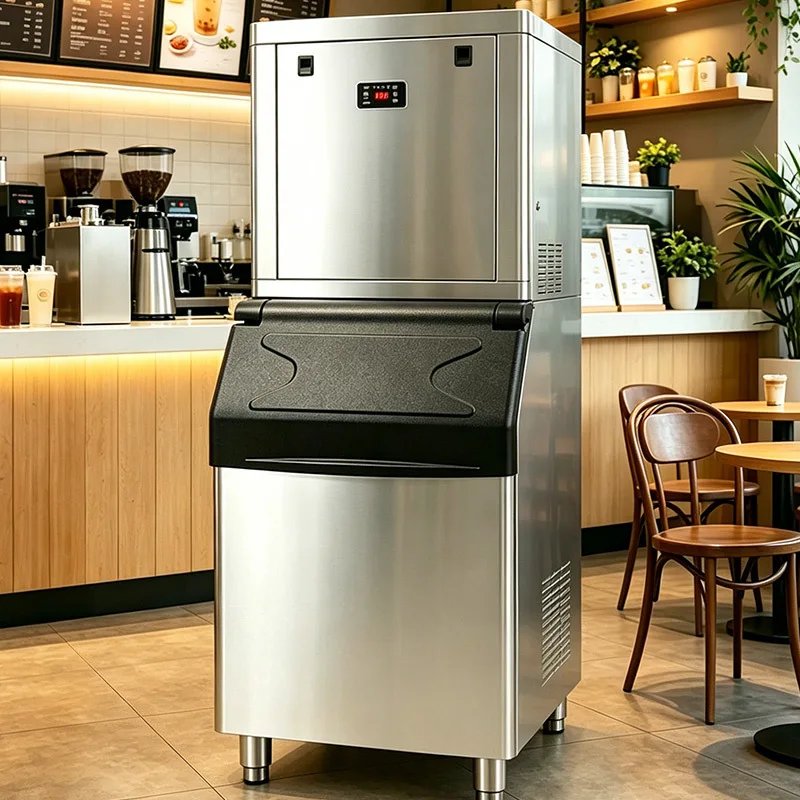 Fully Automatic Ice Maker Large-sized Stainless Steel Snowflake Ice Maker Particles Commercial Furniture Eismaschine ZYZBJ60