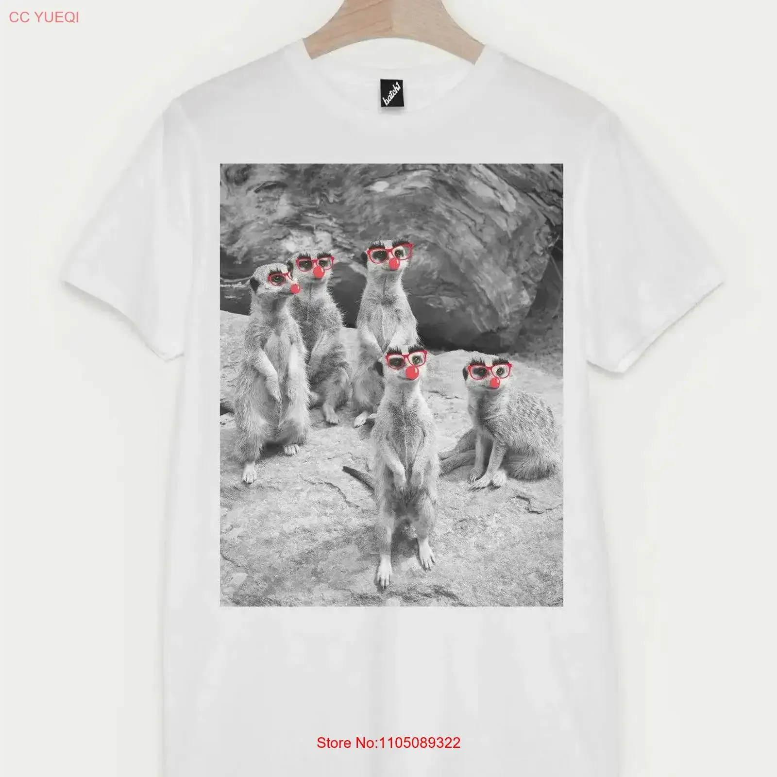 

COMIC RELIEF RED NOSE DAY MEERCAT FASHION PRINT UNISEX MENS WOMENS T SHIRT vintage Washed Stylish Unisex graphic streetwear