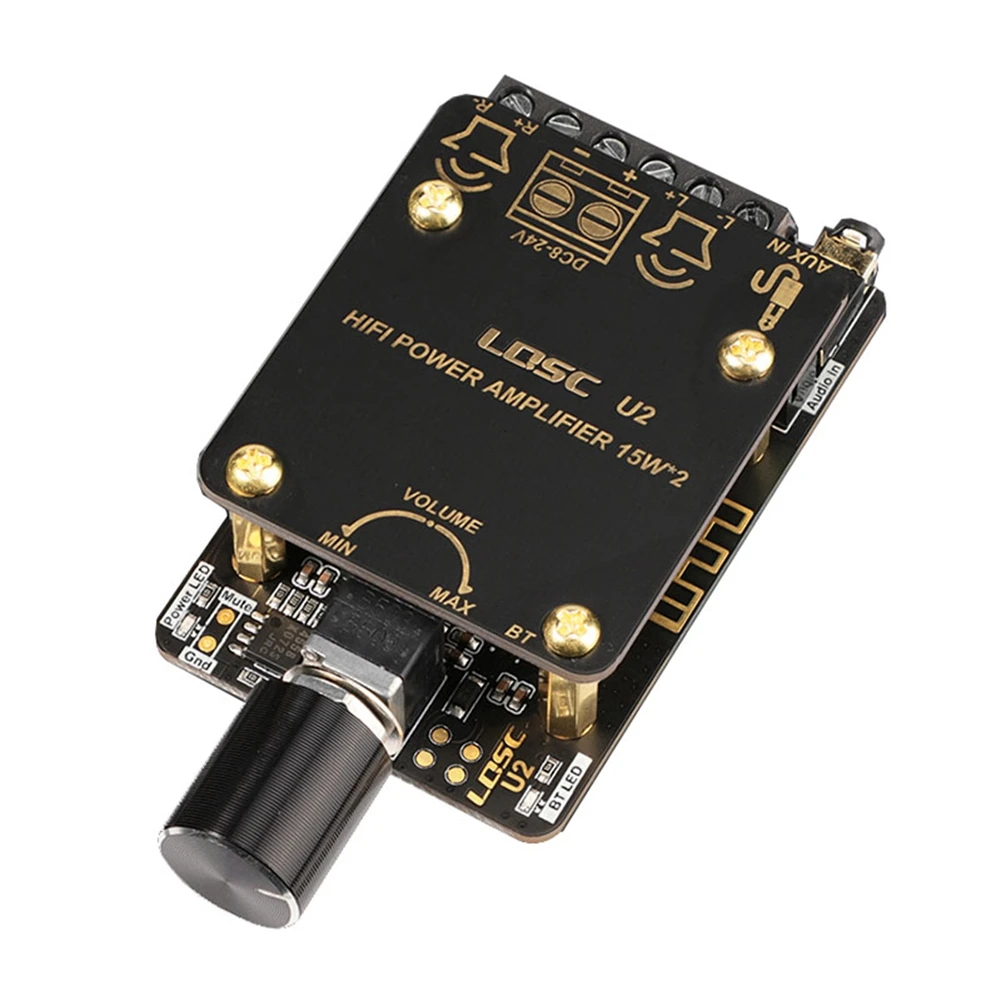 

LQSC Mini PAM8620 Bluetooth 5.0 Amplifier Audio Board 15Wx2 Dual Channel Stereo Sound Amplificador Moudle