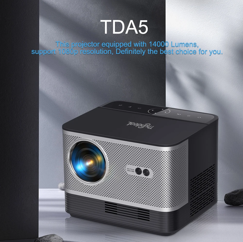 ThundeaL Full HD 1080P TDA5W Mini Tragbarer Bildprojektor Android WiFi 4K Video TDA5 Smart Home Theater Kino-Beamer – Detail 4