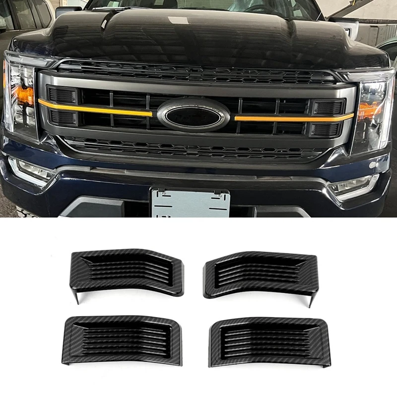 

Car Front Grill Insert Decoration Cover For Ford F150 2021 2022 2023 Grilles Decoration Trim Exterior Accessories