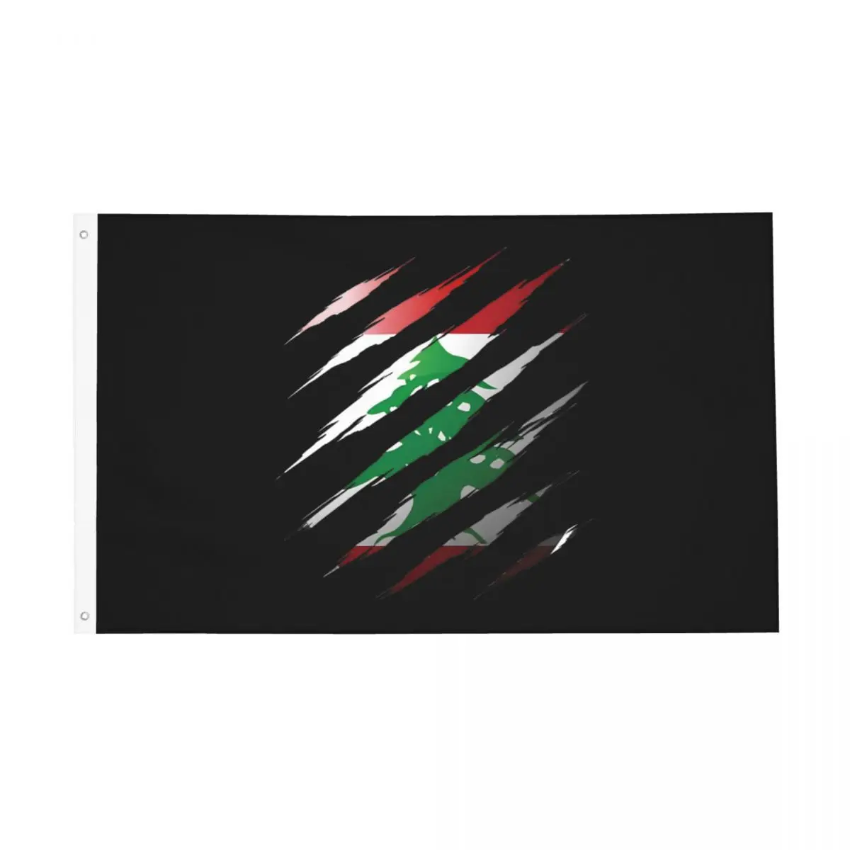 Lebanon My Country Claw Nail Flags Double Sided Outdoor Banner Polyester Hanging Decoration 90x150cm