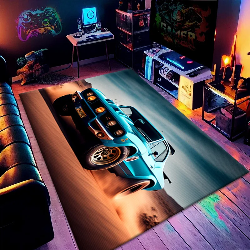 Cyberpunk Style Colorful Esports Room Rug Large Living Room Kitchen Anti Slip Home Floor Mat Boy Bedroom Cool Decoration Carpet