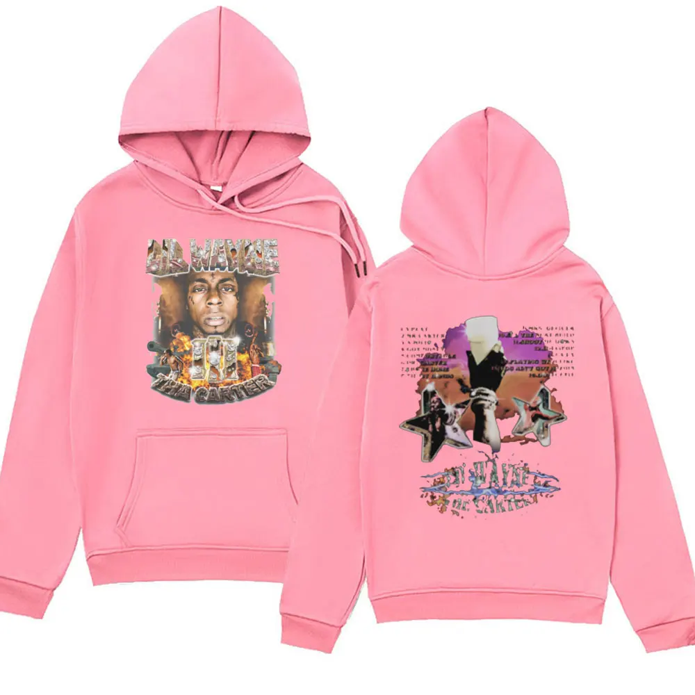 Rapper Lil Wayne Hoodie Male Music Album Tha Carter Graphic Sweatshirts Men's Women's Vintage Punk Gothic Hip Hop Hoody Pullover