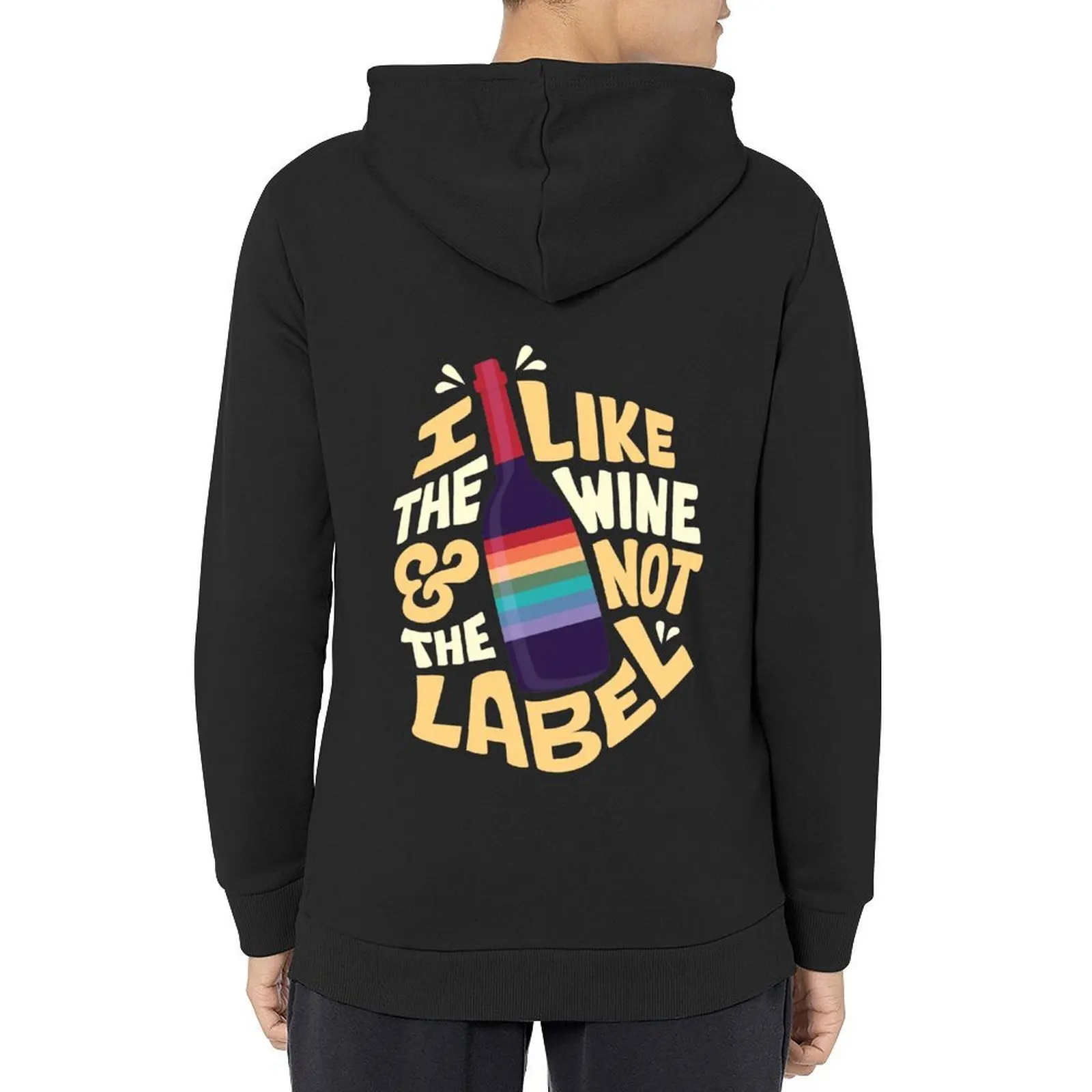 

I like the wine Hoodie mens clothing winter clothes hooded shirt mens clothes tracksuits