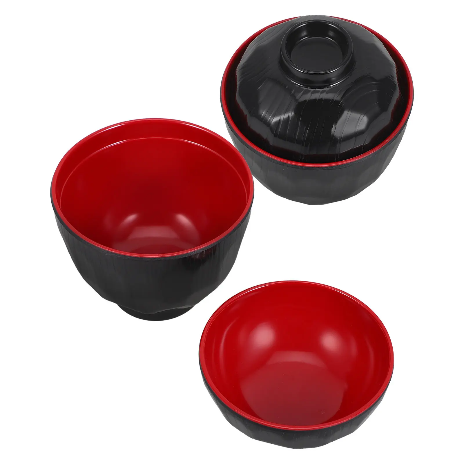 2 tazones tradicionales japoneses para sopa Miso con tapa, 180 ml, pequeños tazones para servir arroz, utensilios de cocina para comida asiática, mini recipientes para sopa