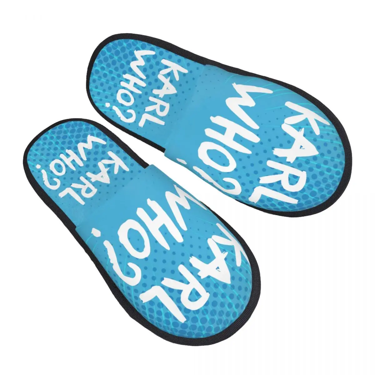 Custom Karl Who Slogan House Slippers Women Cozy Memory Foam Slip On Hotel Slipper Shoes