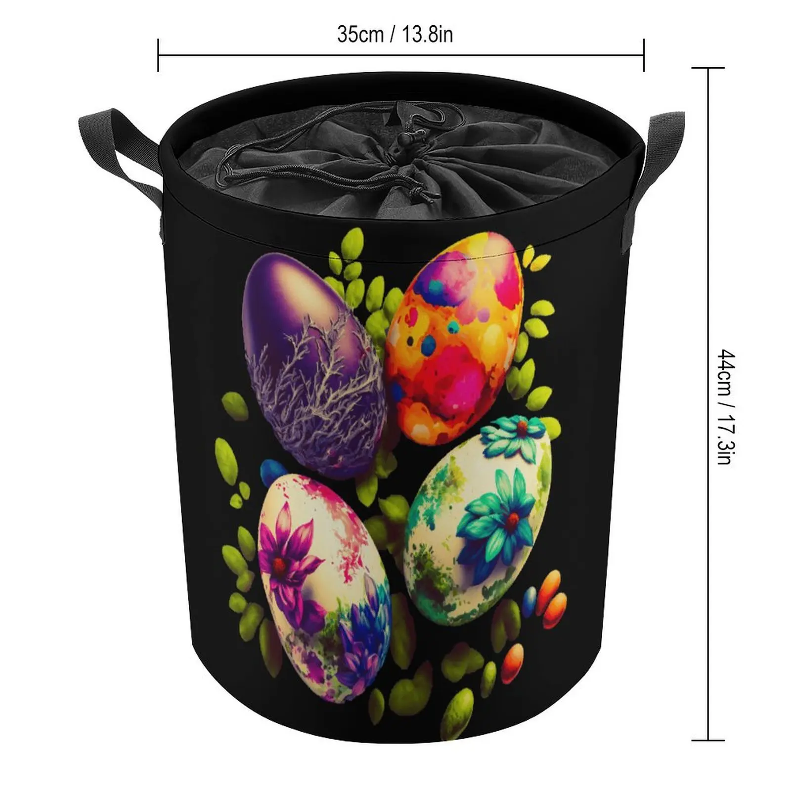 Storage Tank Easter Eggs Unisex Tri-Blend Spreadshirt Laundry Basket Large Capacity Convenient Craft Room Storage Classic Storag