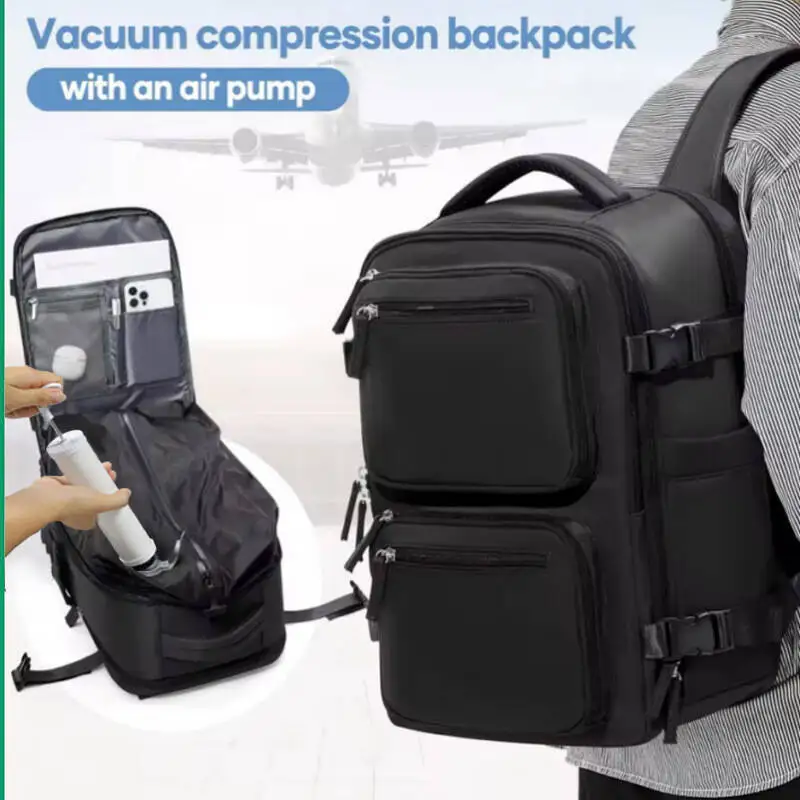 New Unisex Sports Backpack Vacuum Storage Layer Large Capacity Commuter Bag Compressible Clothing Travel Lightweight Backpack