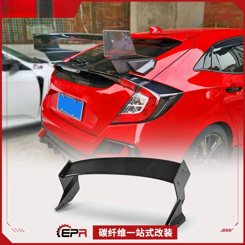 

Для Honda двухдверный Civic FK8 Type R Mugen неограниченный стиль фиксированный спойлер из углеродного волокна
