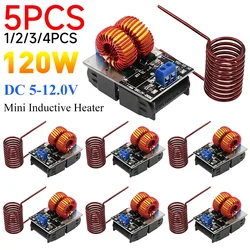 1-5PCS DC5-12.0V Input Voltage ZVS Induction Heating Board 120W Large Power Flyback Heating Driver DIY Cooker and Ignition Coil