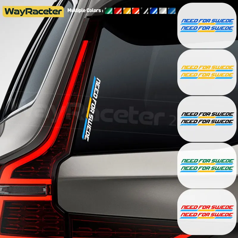 

2 Pcs Door Side Sticker Need For Swede Vinyl Decal For Volvo XC90 XC60 XC70 XC40 V40 V50 V60 V70 V90 S60 S80 C30 S90 V40 S40 AWD