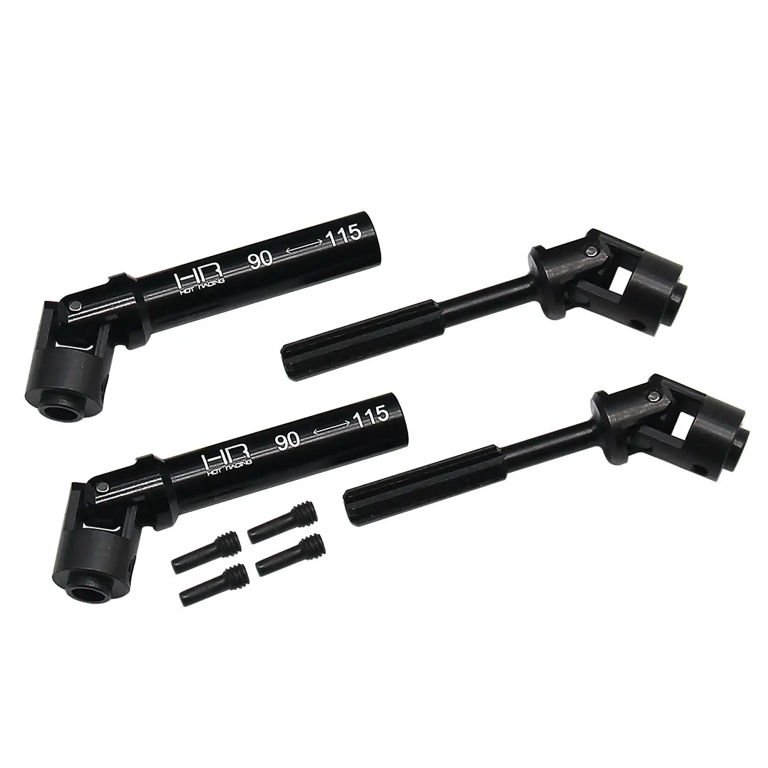 Hot Racing SCXP37CV HD Carbon Steel Telescoping CV Drive Shafts 90-115mm 2pc for AX10/SCX10