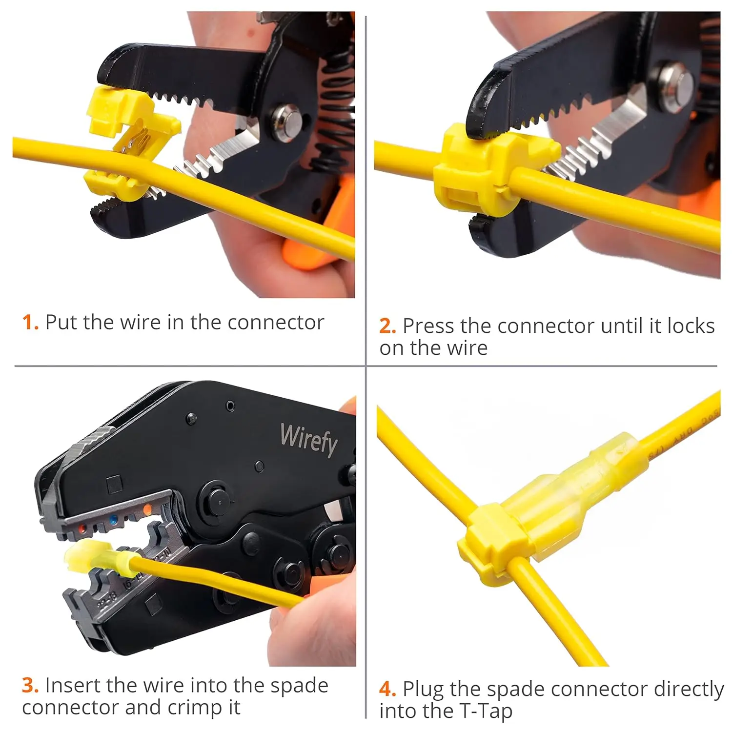 100pcs/50pairs T-Tap Wire Connectors, T Tap Electrical Connectors Quick Wire Splice Taps and Insulated Male Quick Disconnect