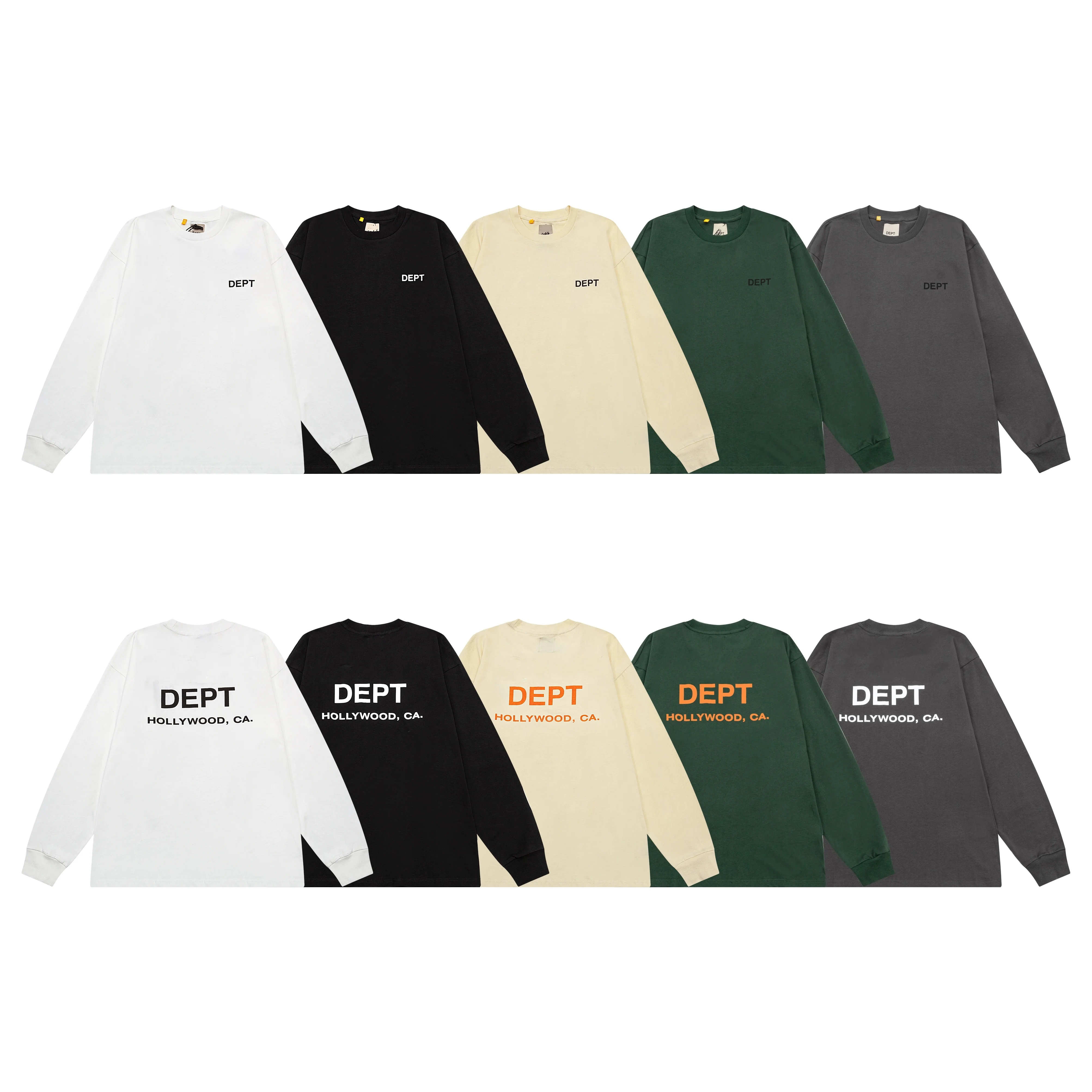 DEPT Autumn New Brand Long Sleeves T-shirts Men Women Casual Harajuku Fashion Loose Jersey Streetwear Retro Classic Sprots Tops