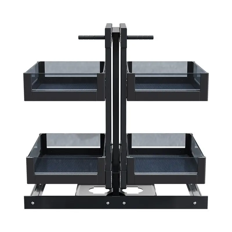 

Cabinet Corner Basket Full Open Little Monster Kitchen Seasoning Dish Basket Drawer Type Large