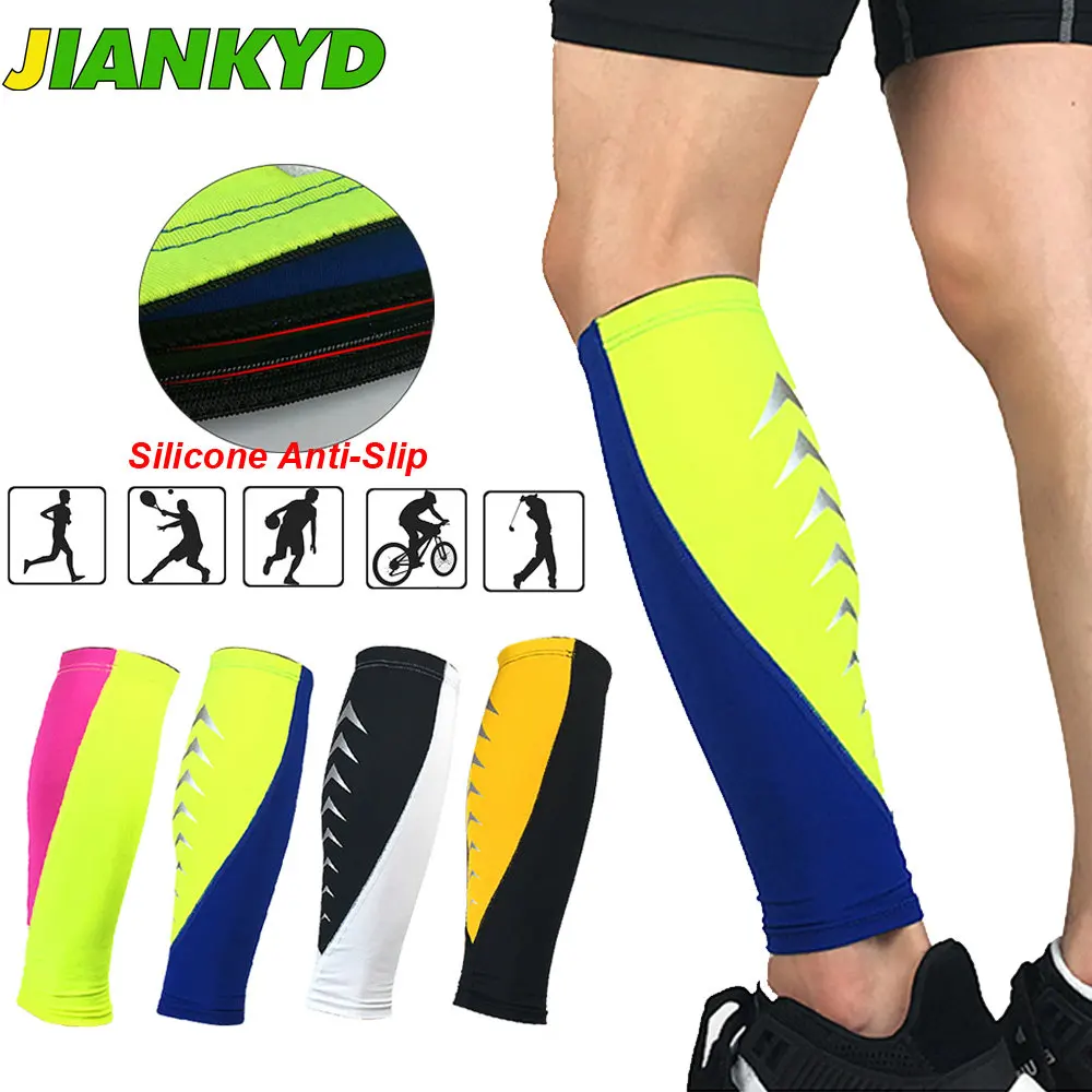 

JIANKYD 1Pcs Calf Compression Sleeves For Men And Women - Leg Compression Sleeve - Calf Brace For Running, Cycling, Travel